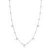 Hot Zinzi zilveren ankerketting met kleine bolletjes en vijf gladde hartjes 42-45cm ZIC2531