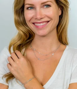 Best Zinzi zilveren armband dubbel hartje wit ZIA1721