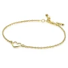 Sale Zinzi zilveren armband geel verguld met open hartje ZIA1420G