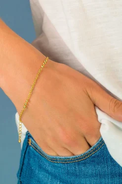 Clearance Zinzi zilveren armband geel verguld bol ZIA1422G