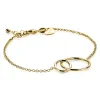 Outlet Zinzi zilveren armband geel verguld ronde vormen 16-19cm ZIA1278G