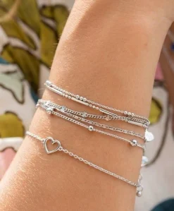 Clearance Zinzi zilveren armband met open hartje ZIA1420