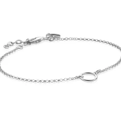Hot Zinzi zilveren armband met open rondje 16,5-19cm ZIA2523