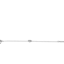 Hot Zinzi zilveren armband met verbonden hartjes, witte zirkonia's 17-19cm ZIA2493