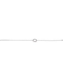 Online Zinzi zilveren armband met open rondje 12mm bezet regenboog 17-20cm ZIA2170Z
