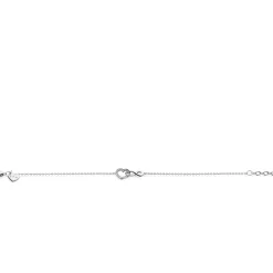 Outlet Zinzi zilveren armband met Infinity teken verbonden met een open hart, bezet met witte zirconia's 17-19cm ZIA2596