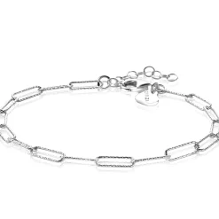 Clearance Zinzi zilveren armband met trendy paperclip schakels van 3,4mm breed ZIA1992