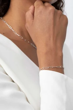 Clearance Zinzi zilveren armband met trendy paperclip schakels van 3,4mm breed ZIA1992