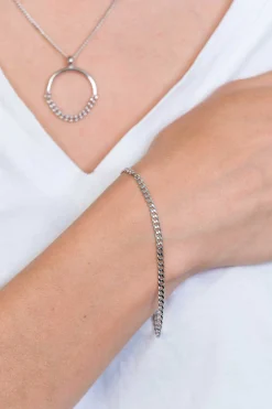 New Zinzi zilveren armband 3mm gourmet ZIA1418