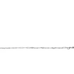 New Zinzi zilveren armband paperclip schakel rond zirconia 17-20 cm ZIA2079