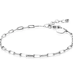 Clearance Zinzi zilveren armband paperclip schakel 2,5mm breed 17-20cm ZIA2150