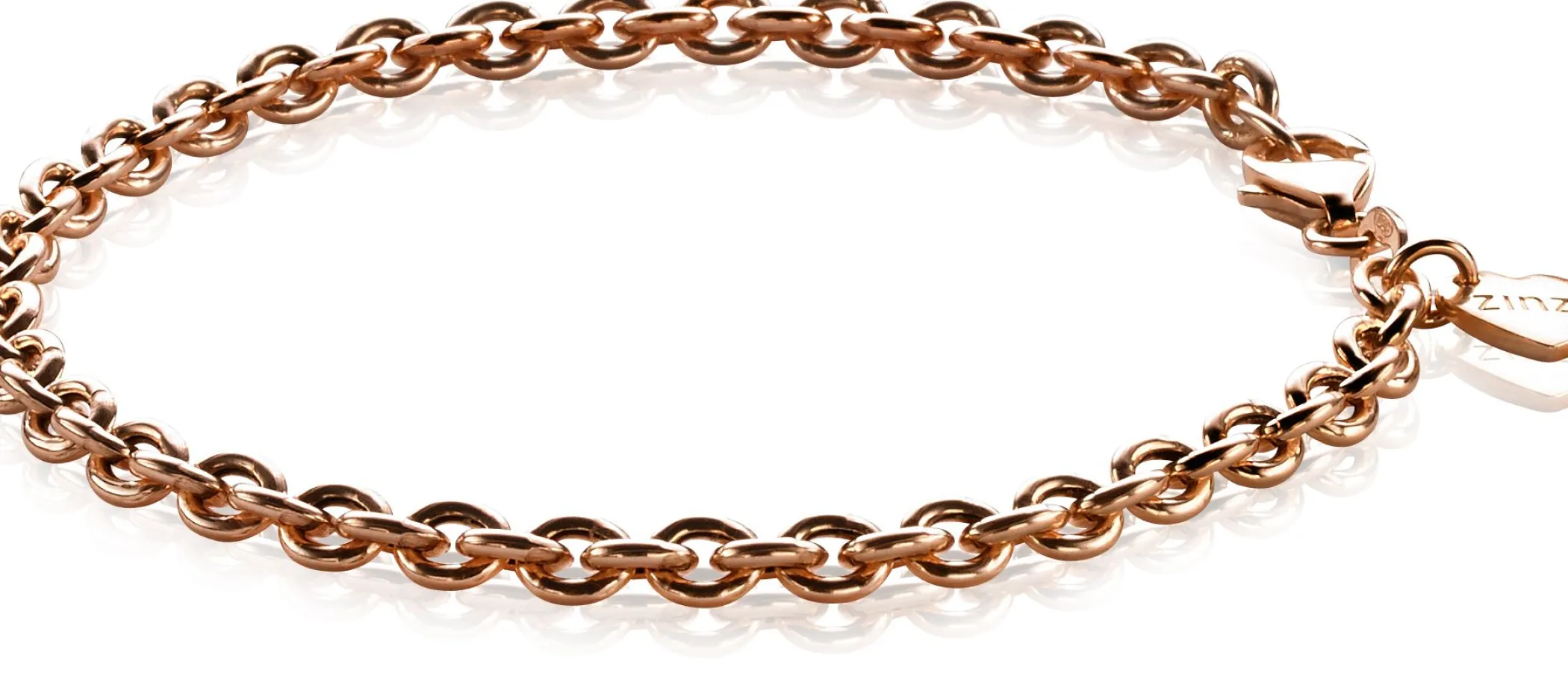 Online Zinzi zilveren armband rosé verguld 19cm ZIA1153R
