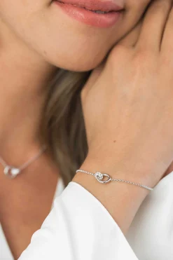 New Zinzi zilveren armband rond wit ZIA1830