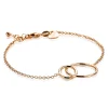New Zinzi zilveren armband rosé verguld ronde vormen 16-19cm ZIA1278R