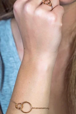 New Zinzi zilveren armband rosé verguld ronde vormen 16-19cm ZIA1278R