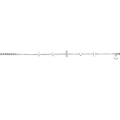 Outlet Zinzi zilveren armband staafjes wit ZIA1762