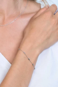 Outlet Zinzi zilveren armband vierkante blokjes 17-20cm ZIA2218