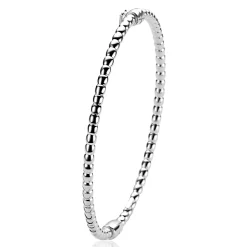 Clearance Zinzi zilveren bangle armband met bolletjes-motief 3mm en luxe scharniersluiting ZIA2755