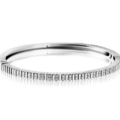 Sale Zinzi zilveren bangle armband 4mm breed, bezet met witte zirkonia's 60mm ZIA2686