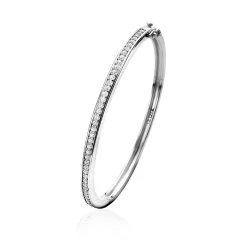 Sale Zinzi zilveren bangle armband wit 3,5mm breed 60mm diameter ZIA1240
