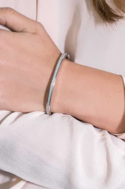 Sale Zinzi zilveren bangle armband wit 3,5mm breed 60mm diameter ZIA1240