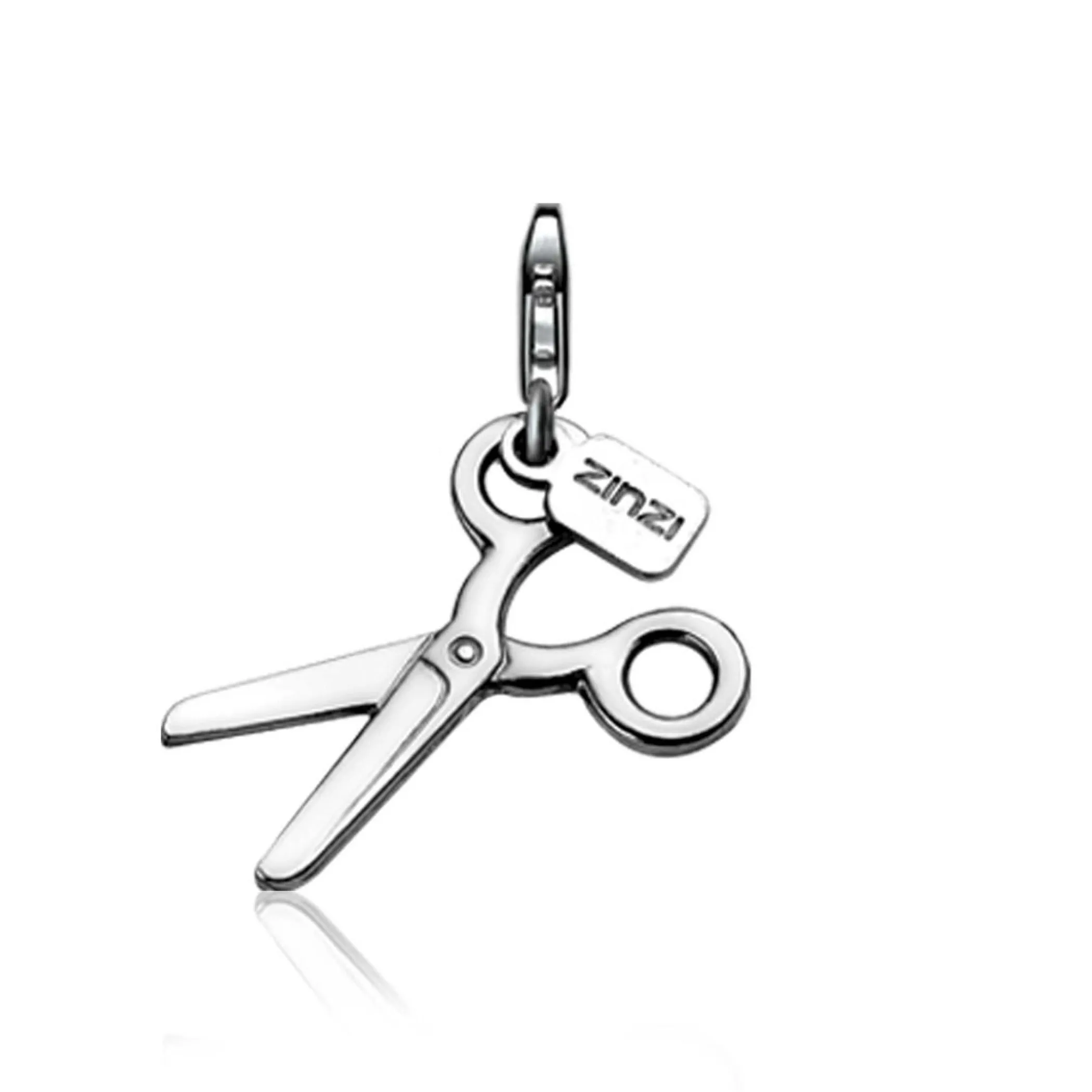 Online Zinzi zilveren bedel schaar CHARMS6