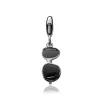 Clearance Zinzi zilveren bedel zwarte zonnebril CHARM212Z