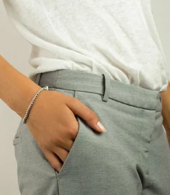 Sale Zinzi zilveren bolletjes armband 4mm breed 17-20cm ZIA1010