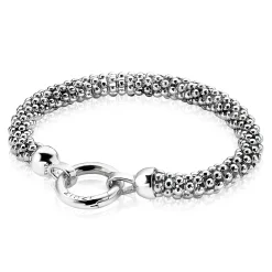 Discount Zinzi zilveren brede schakel armband 7mm breed, lengte 19cm ZIA733