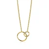 Clearance Zinzi zilveren collier geel verguld ronde vormen 42-45cm ZIC1278G