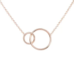 Online Zinzi zilveren collier rosé verguld ronde vormen 42-45cm ZIC1278R