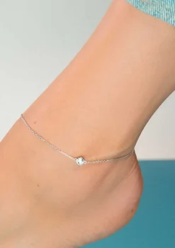 Best Zinzi zilveren enkelband rond wit 23+4cm ZIE1393