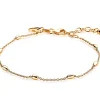 Discount Zinzi zilveren fantasie armband geel verguld ovaal 16,5-20cm ZIA1655G
