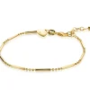 Online Zinzi zilveren fantasie armband 14K geel verguld staafjes ZIA1452G