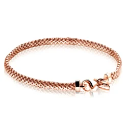 Sale Zinzi zilveren fantasie armband rosé verguld 18,5cm ZIA878R