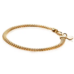 Online Zinzi zilveren fantasie armband geel verguld 18,5cm ZIA878G