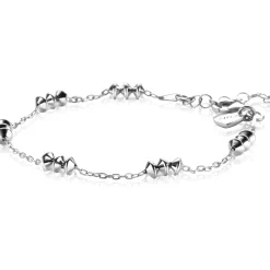 Online Zinzi zilveren fantasie armband met ankerschakels en tol-vormige elementen 16,5-19,5cm ZIA2537