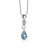 Sale Zinzi zilveren fantasie hanger druppel blauw wit ZIH1467 (zonder collier)