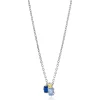 Discount Zinzi zilveren fantasie ketting 45cm bezet met licht groene en blauwe kleurstenen ZIC2496