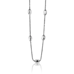 Best Zinzi zilveren fantasie ketting ovaal 45cm ZIC1232
