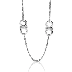 Clearance Zinzi zilveren fantasie ketting 60cm ZIC1537