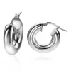 Sale Zinzi zilveren gladde oorringen 22x5mm rond ZIO2277