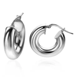 Sale Zinzi zilveren gladde oorringen 22x5mm rond ZIO2277