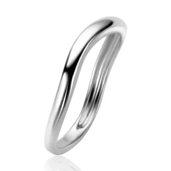 Discount Zinzi zilveren gladde ring organisch gevormd (3mm breed) ZIR2656