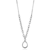 Best Zinzi zilveren gourmet collier met grotere ovale schakels en grote ovale hanger 40-45cm ZIC2481