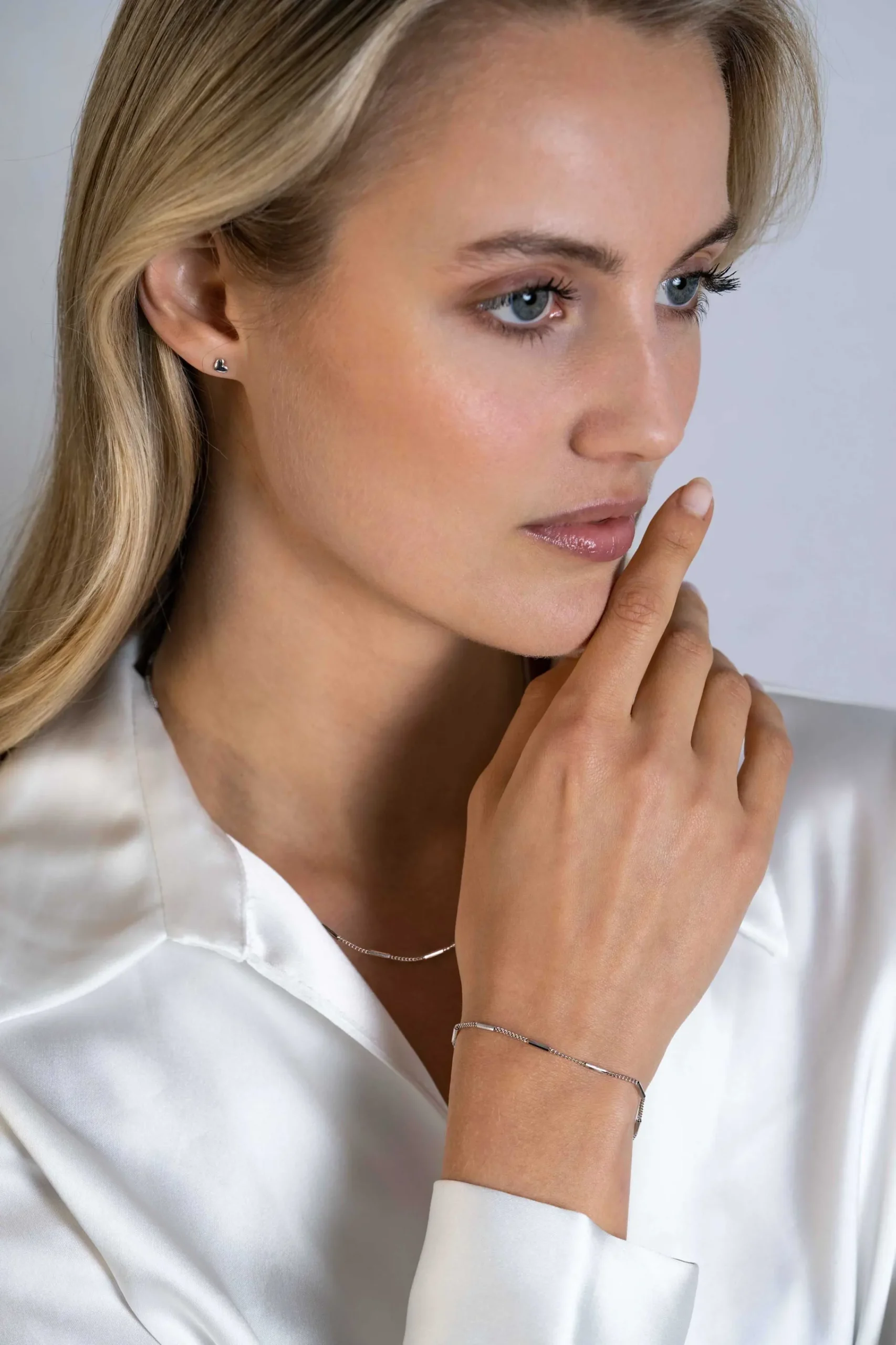 Outlet Zinzi zilveren gourmet ketting 45cm met staafjes 1,6mm breed ZIC2366
