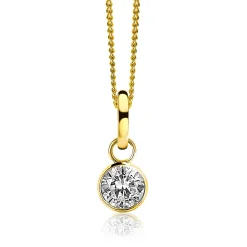 Clearance Zinzi zilveren handige hanger 14K geel verguld om je oorbedels aan een ketting te hangen ZIH1CHG