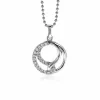 Sale Zinzi zilveren hanger 15 mm, symboliseert verbondenheid, witte zirconia's ZIH2119S (zonder collier)