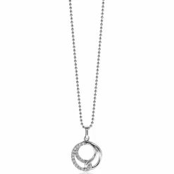 Sale Zinzi zilveren hanger 15 mm, symboliseert verbondenheid, witte zirconia's ZIH2119S (zonder collier)
