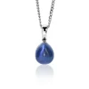 Discount Zinzi zilveren hanger blauw peervorm 20mm ZIH1934B (zonder collier)